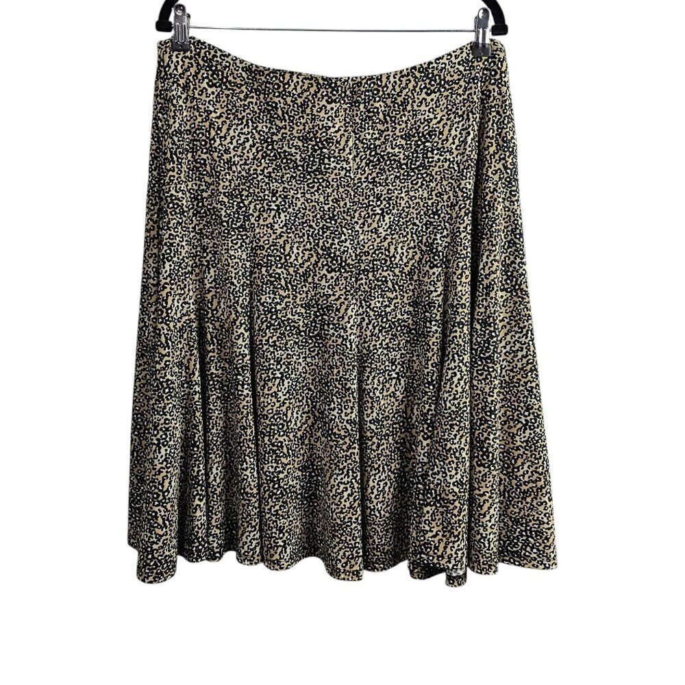 💎East 5th Leopard Animal Print Pleated Full Midi Skirt